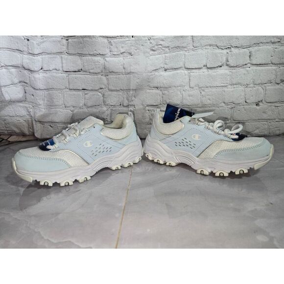 Champion Women's Size 5.5W White/Baby Blue Memory Foam Sneakers - Picture 5 of 8